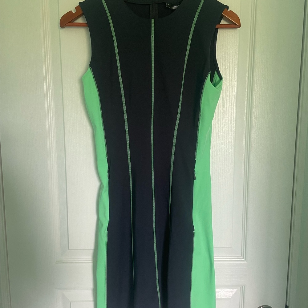 J Lindeberg Navy blue and Green Dress with shorts - perfect for golf!
